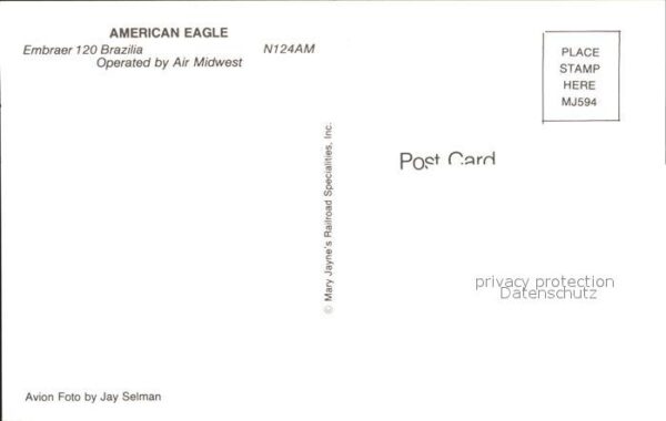 Flugzeuge Zivil American Eagle Embraer 120 Brazilia N12 – Bild 2