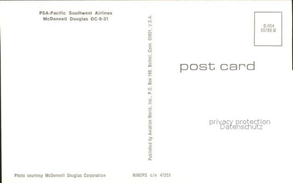 Flugzeuge Zivil PSA Pacific Southwest Airlines McDonnel – Bild 2