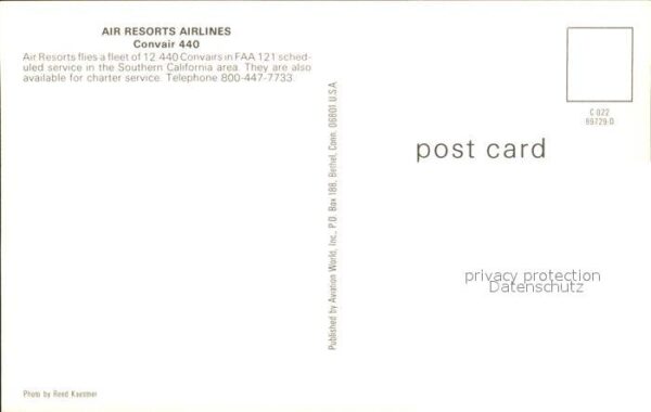 Flugzeuge Zivil Air Resorts Airlines Convair 440 – Bild 2