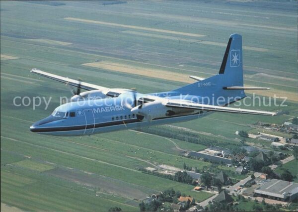 Flugzeuge Zivil Fokker 50 Maersk Air OY-MMG