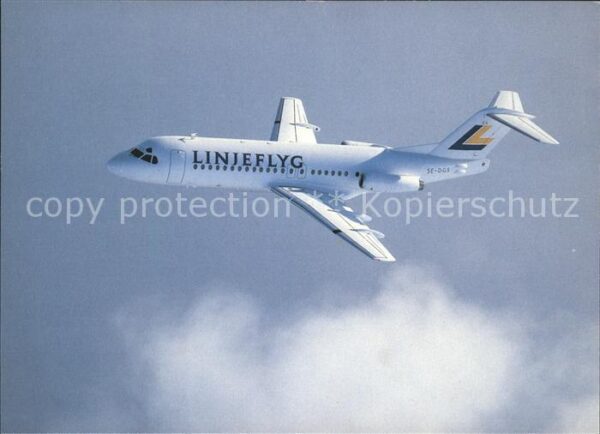 Flugzeuge Zivil Linjeflyg Fokker F28-4000 SE-DGS