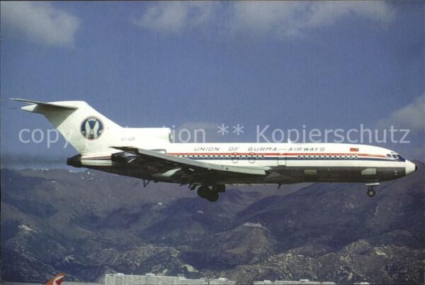 Flugzeuge Zivil UNION OF BURMA AIRWAYS B727-193 XY-ADR