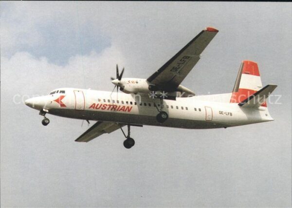 Flugzeuge Zivil EAH 71 Fokker 50 Austrian DE-LFB