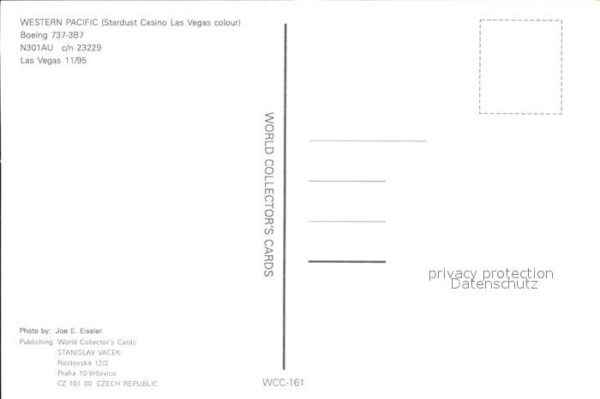 Flugzeuge Zivil WESTERN PACIFIC (Stardust Casino Las Ve – Bild 2