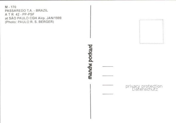 Flugzeuge Zivil PASSAREDO T.A. Brazil ATR 42 - PP-PSF – Bild 2