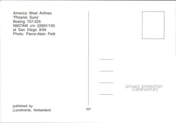 Flugzeuge Zivil America West Airlines Phoenix Suns Boei – Bild 2