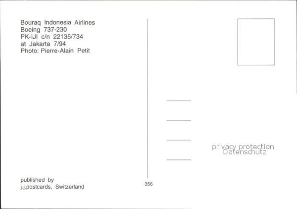 Flugzeuge Zivil Bouraq Indonesia Airlines Boeing 737-23 – Bild 2