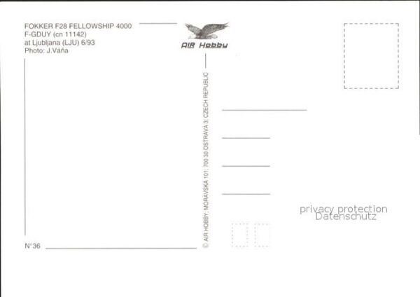 Flugzeuge Zivil Palair Macedonian Fokker F28 Fellowship – Bild 2
