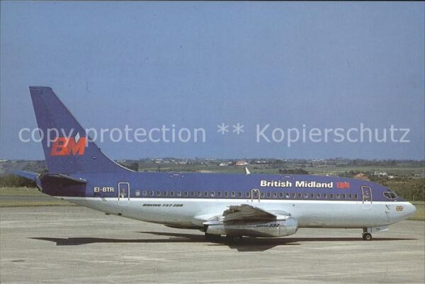 Flugzeuge Zivil British Midland Boeing 737-2Q8 El-BTR c