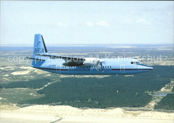 Flugzeuge Zivil Birmingham European Fokker 50 OY-MMV