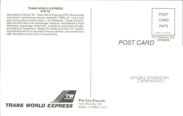 Flugzeuge Zivil Trans World Express ATR-42 – Bild 2
