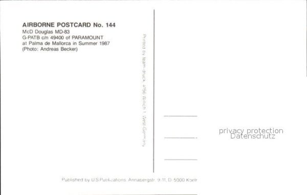 Flugzeuge Zivil McD Douglas MD-83 G-PATB c/n 49400 Para – Bild 2