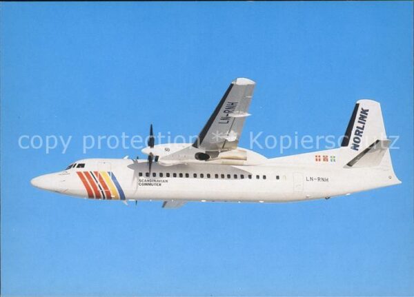 Flugzeuge Zivil Fokker 50 SAS Scandinavian Commuter LN-