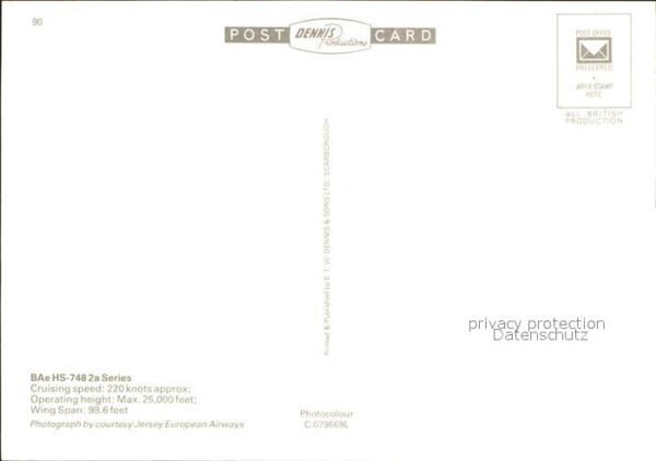 Flugzeuge Zivil Jersey European Airways BAe HS-748 2a S – Bild 2