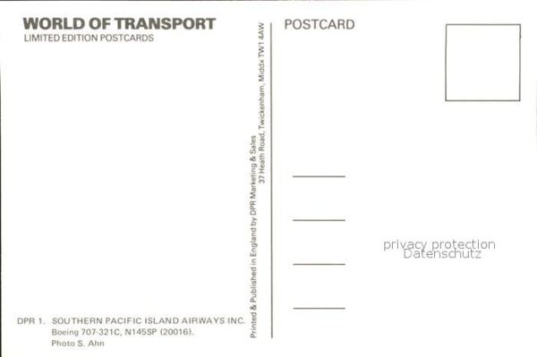 Flugzeuge Zivil Southern Pacific Island Airways Inc. Bo – Bild 2