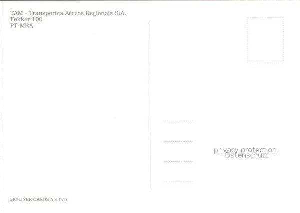 Flugzeuge Zivil TAM Transportes Aereos Regionais S.A. F – Bild 2