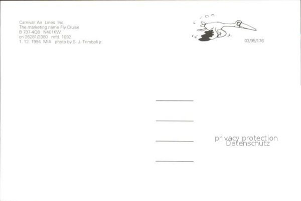 Flugzeuge Zivil Carnival Air Lines Inc. Fly Cruise B 73 – Bild 2