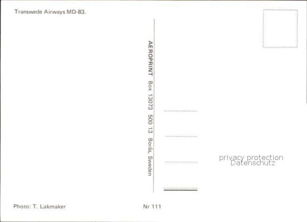 Flugzeuge Zivil Transwede Airways MD-83 – Bild 2