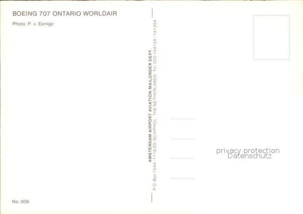 Flugzeuge Zivil Boeing 707 Ontario Worldair – Bild 2