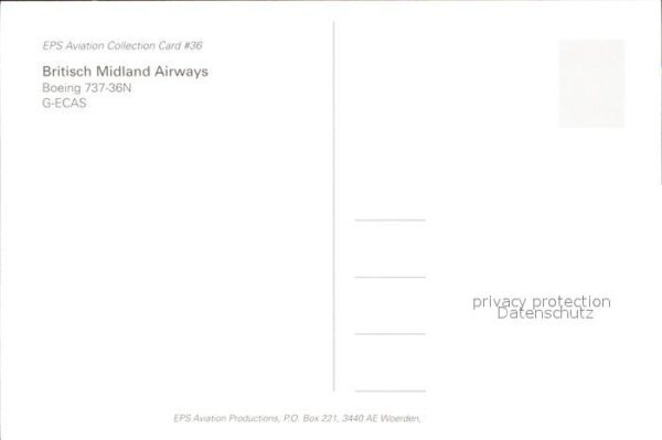 Flugzeuge Zivil British Midland Airways Boeing 737-36N – Bild 2