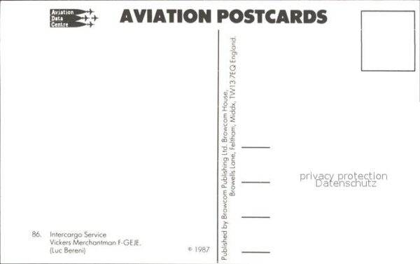Flugzeuge Zivil Intercargo Service Vickers Merchantman – Bild 2