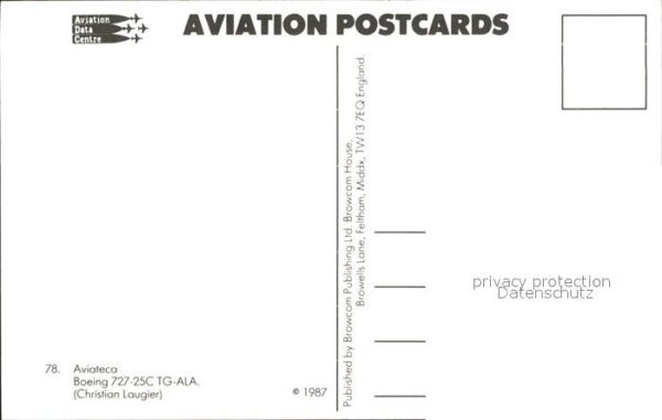 Flugzeuge Zivil Aviateca Boeing 727-25C TG-AIA – Bild 2