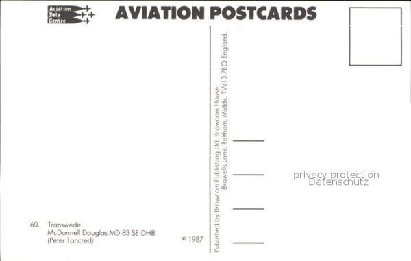 Flugzeuge Zivil Transwede McDonnell Douglas MD-83 SE-DH – Bild 2