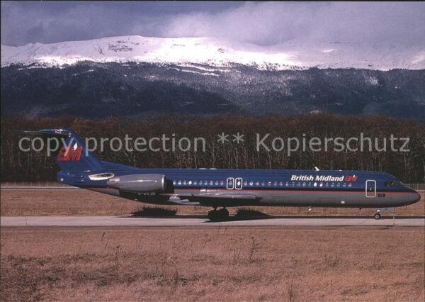 Flugzeuge Zivil British Midland Fokker 100 G-BVJB c/n 1