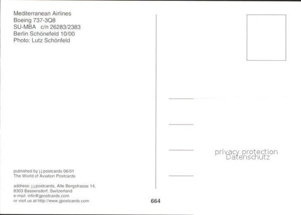 Flugzeuge Zivil Mediterranean Airlines Boeing 737-3Q8 S – Bild 2