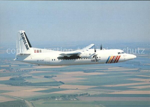 Flugzeuge Zivil SAS Scandinavian Commuter Fokker 50 OY-