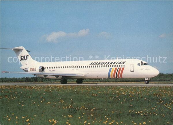 Flugzeuge Zivil SAS Scandinavian DC-9 Jetliner SE-D8W