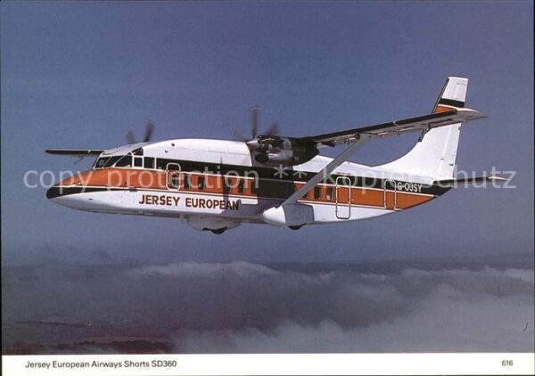 Flugzeuge Zivil Jersey European Airways Shorts SD360 G-