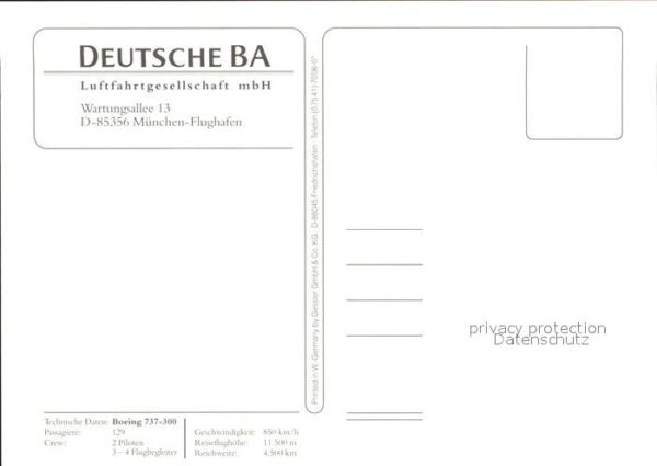 Flugzeuge Zivil Deutsche BA Boeing 737-300 – Bild 2