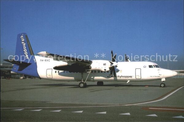 Flugzeuge Zivil KLM  Cityhopper Fokker 50 PH-KVC