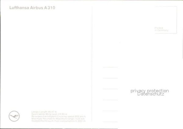 Lufthansa Airbus A310 D-AIDO – Bild 2