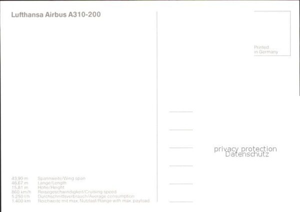 Lufthansa Airbus A310-200 – Bild 2