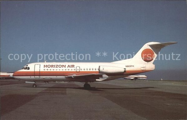 Flugzeuge Zivil Horizon Air Fokker F28-100 Fellowship N