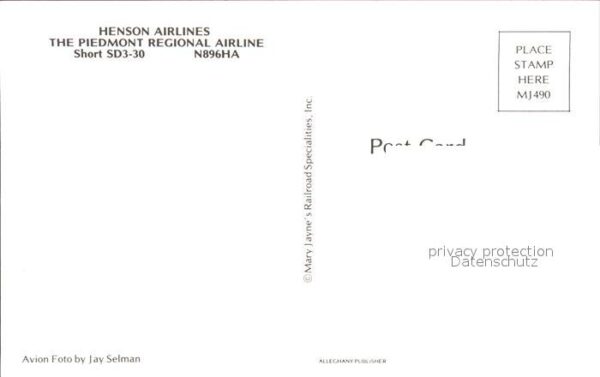 Flugzeuge Zivil Henson Airlines The Piedmont regional A – Bild 2