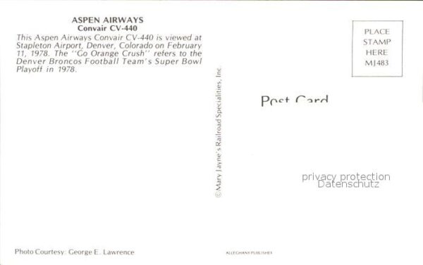 Flugzeuge Zivil Aspen Airways Convair CV-440 Go Orange – Bild 2
