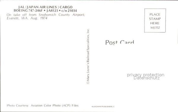 Flugzeuge Zivil Jal Japan Air Lines Cargo Boeing 747-24 – Bild 2