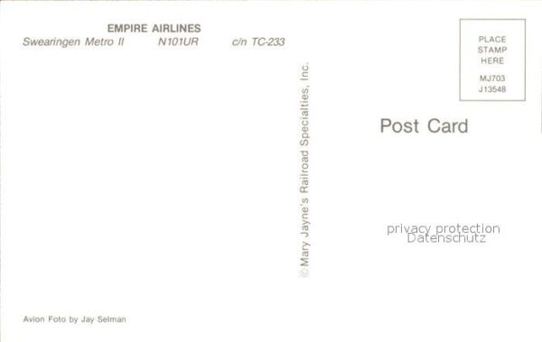 Flugzeuge Zivil Empire Airlines Swearingen Metro II N10 – Bild 2
