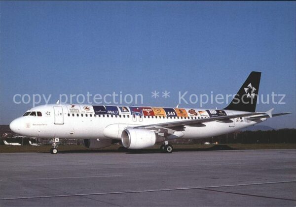 Flugzeuge Zivil Austrian Stra Alliance colours Airbus A