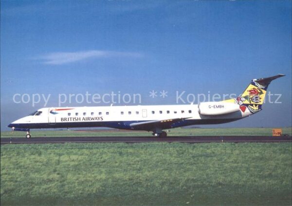 Flugzeuge Zivil British Airways Flower Field Embraer 14