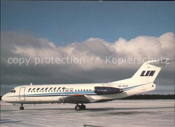 Flugzeuge Zivil Linjeflyg Fokker F-28-4000 SE-DGP