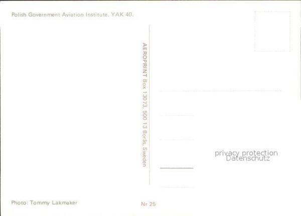 Flugzeuge Zivil Polish Government Aviation Institute YA – Bild 2
