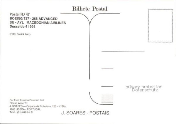 Flugzeuge Zivil Boeing 737-266 Advanced SU-AYL Macedoni – Bild 2