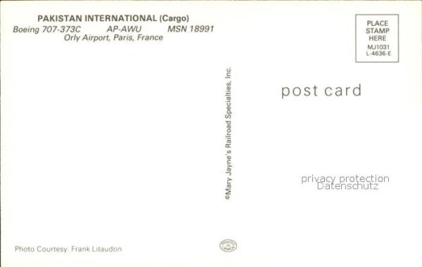 Flugzeuge Zivil Pakistan International Cargo Boeing 707 – Bild 2