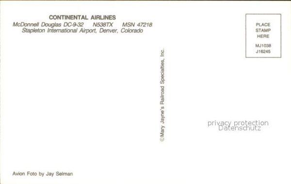 Flugzeuge Zivil Continental Airlines McDonnell Douglas – Bild 2
