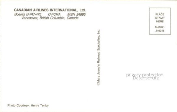 Flugzeuge Zivil Canadian Airlines International Boeing – Bild 2