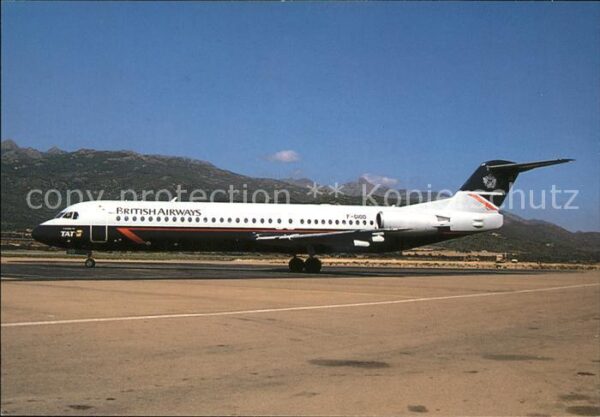 Flugzeuge Zivil TAT British Airways Fokker F.100 F-GIOD